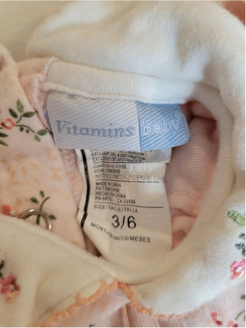 Laura Ashley & Vitamins Baby Floral Footie Sleeper Bundle 3-6M - Picture 3 of 10